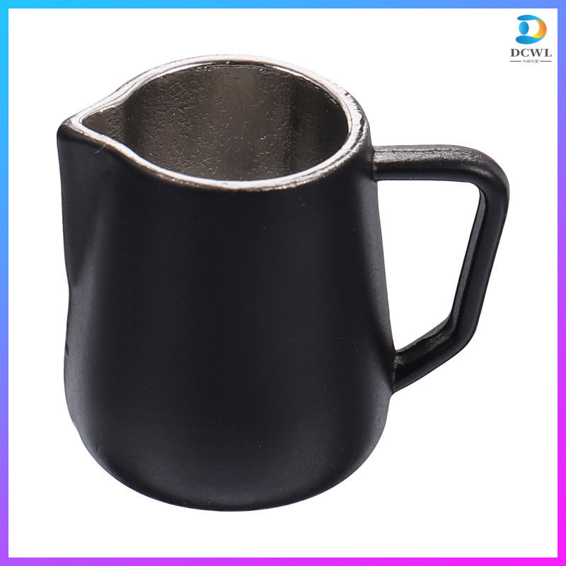  Espresso Cups Steamer Pot Coffee Accessories Milk Frother Jug Miniature Latte Model Alloy  dachengwanli