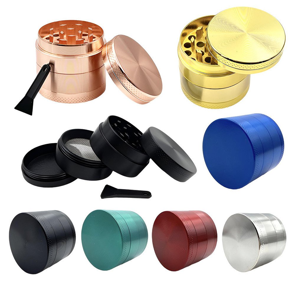 Small 4 Layer Leaf Grinder 40mm Mini Zinc Alloy Spice Handle Cutter Grinder