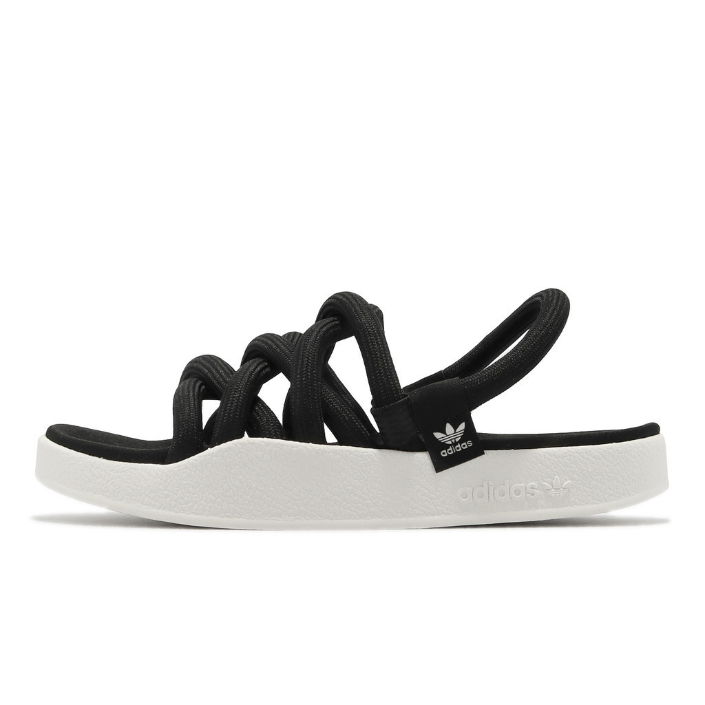 adidas Sandals Adilette Noda W Women's Shoes Black White Laced-Up Roman Slippers [ACS] FZ6438