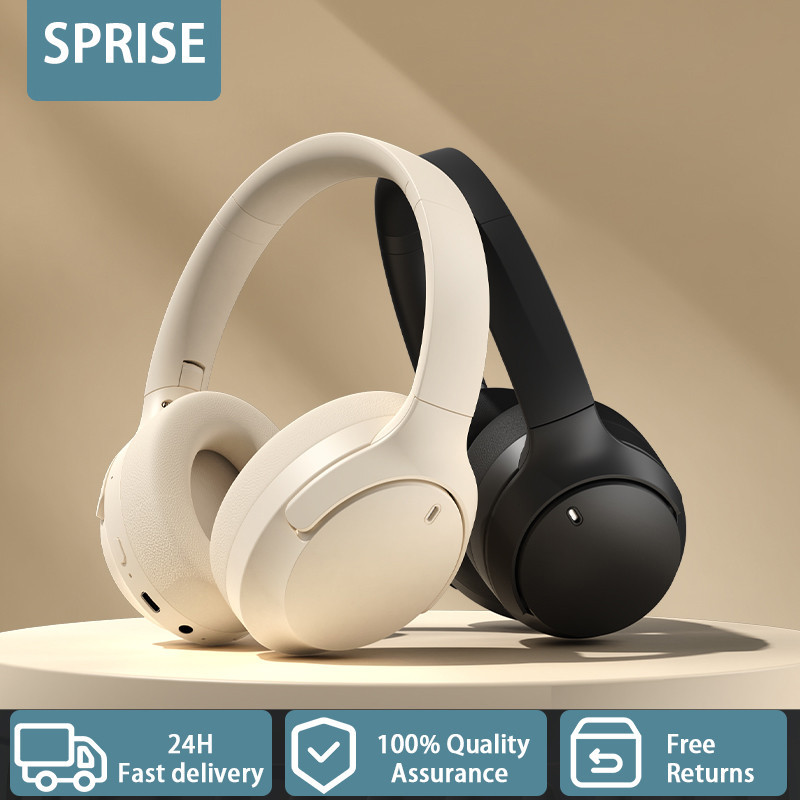 SPRISE NC8 Active Noise Cancellation Bluetooth Headphone Luxury Noise Canceling Earphone Wireless Gaming Music Foldable Headset Sport With Mic