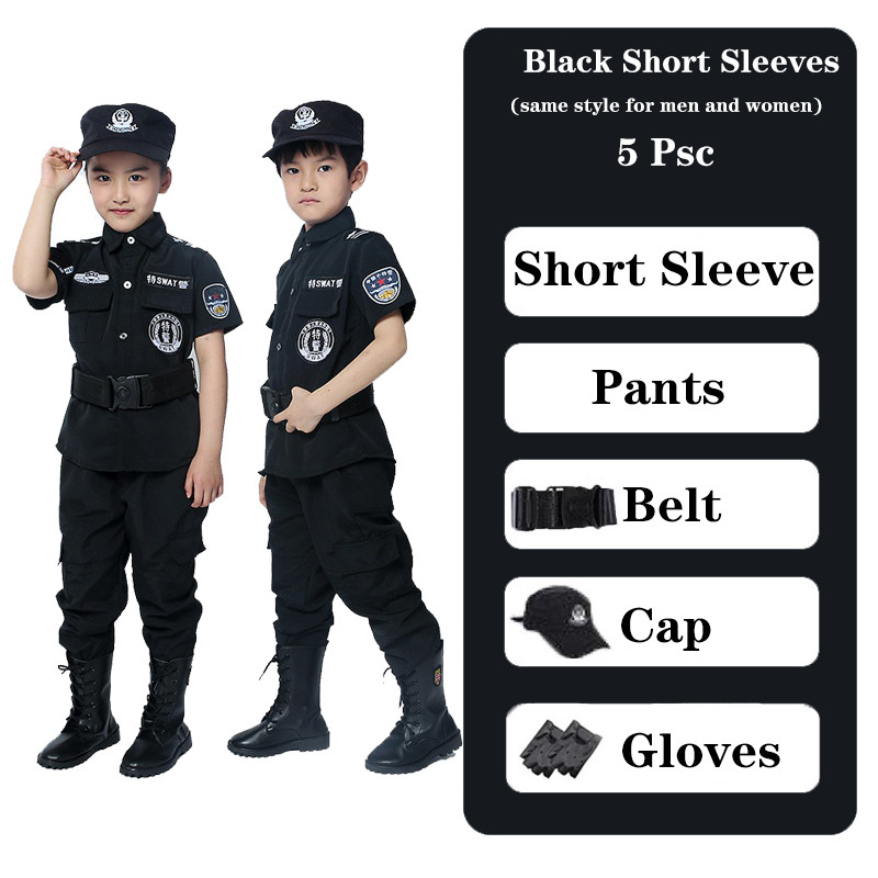 Police boy costume police costumes cosplay kids Army Police uniform Career Day costume