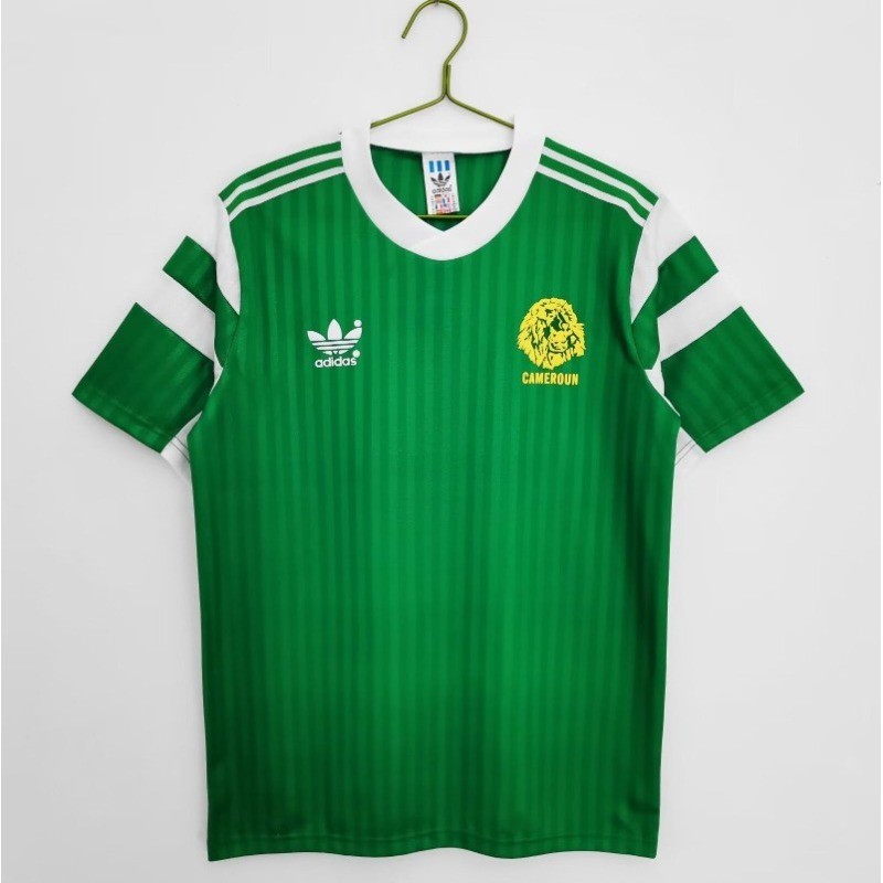 1990 Season Cameroon Home Sports Vintage Jersey S-XXL Quick Dry Comfort Soccer Jersey AAA