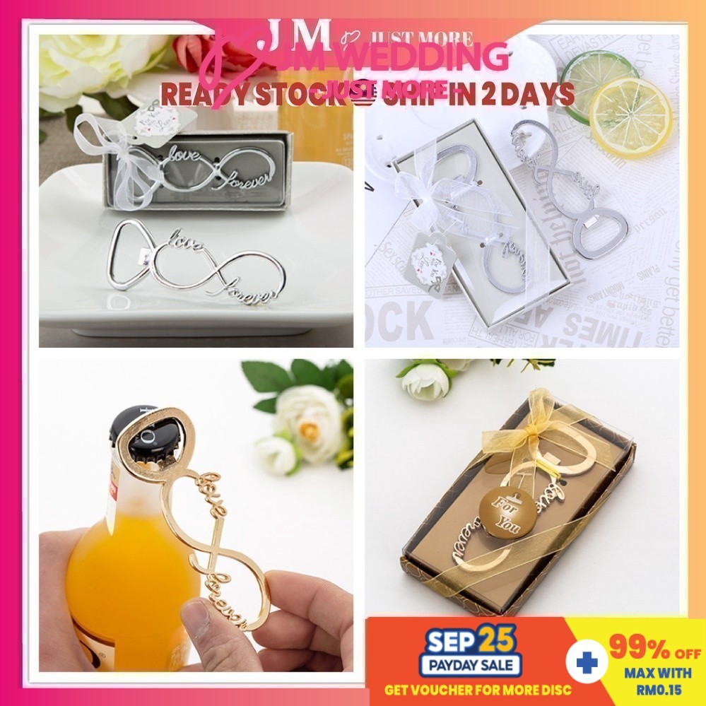 Infinity Love Metal Bottle Opener Pembuka Botol Besi-Wedding Favors/Event Gift/VIP Doorgift/Souvenir