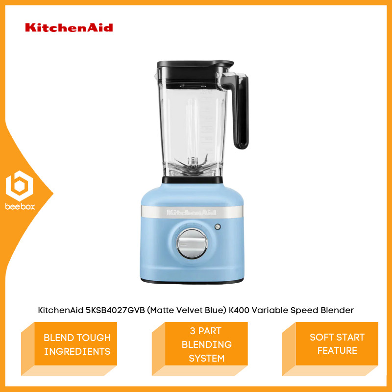 KitchenAid K400 Variable Speed Blender (Matte Velvet Blue) Intelli-Speed® 5KSB4027G-MBV / 5KSB4027GVB Mesin Pengisar