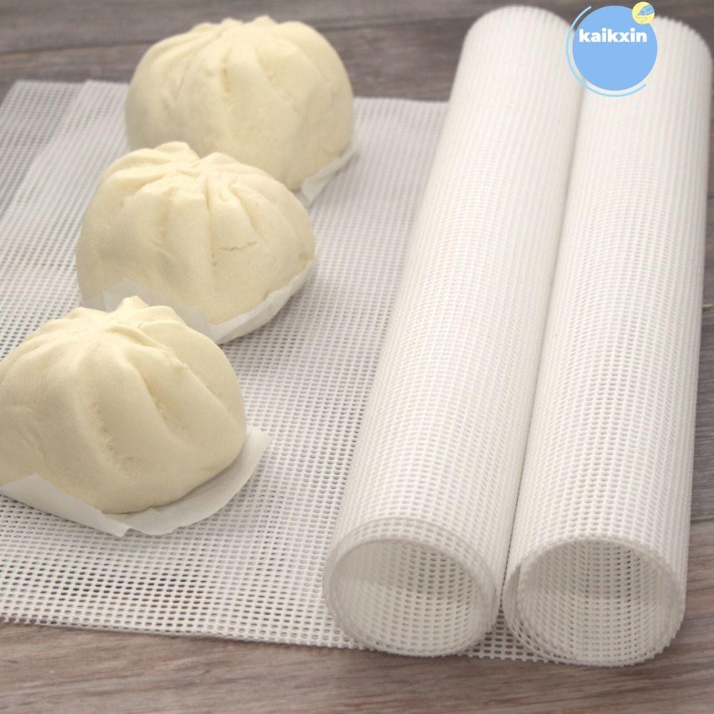 KAIKXIN 1Pcs Steamer Mesh Pad, Reusable Food Fruit Dryer Dehydrator Sheets, Non-Stick Oven Kitchen Accessories Silicone Baking Mat