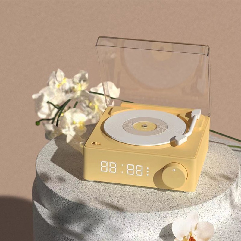 [Shipped on the Same Day]Mark Tubu Atomic Vinyl Alarm Clock Speaker Birthday Gift Sister Girl High Sound Quality Record Audio ODKU