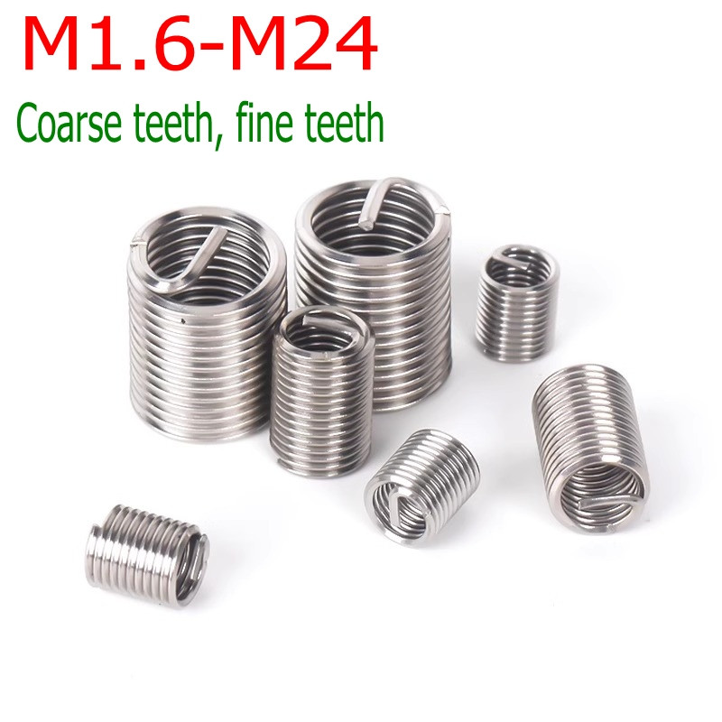 50pcs-1pcs M1.6-M24 304 Stainless Steel Helicoil Thread Insert Repair Recoil Kit Coiled Wire Screw Tap Tapping Set M1.6M