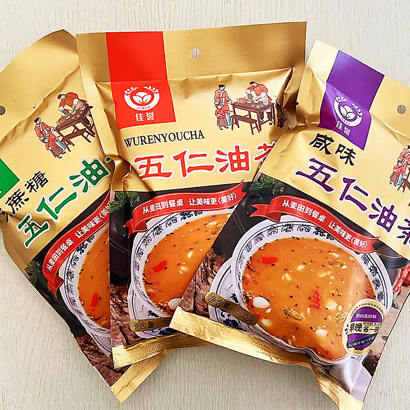 Northeast oil tea noodles old-fashioned snacks meal replacement powder nutritious breakfast oil fried noodles Poria yam specialty snacks