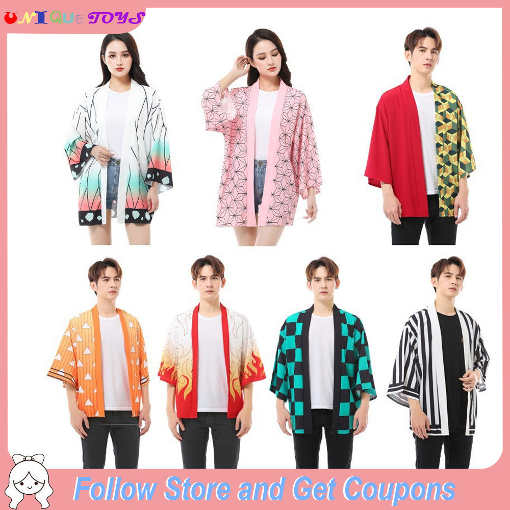 Demon Slayer Costume Nezuko Kamado Tanjirou Giyuyu Obanai Kyoujurou Shinobu Zenitsu Japanese anime Halloween Party Cosplay Costume