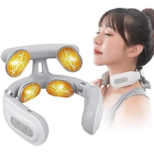 Neck Massager for Neck Pain,Intelligent Portable Neck Massager with Heat Function,USB Charging Neck Relax Massager,Massage at Home,Outdoor,for Women and Men