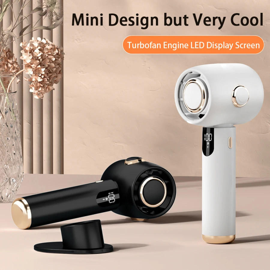 2024 baru 2000mAh mudah alih kipas sejuk boleh dicas semula tangan dipegang kipas mini penghawa dingin mini kipas udara sejuk dengan skrin paparan LED