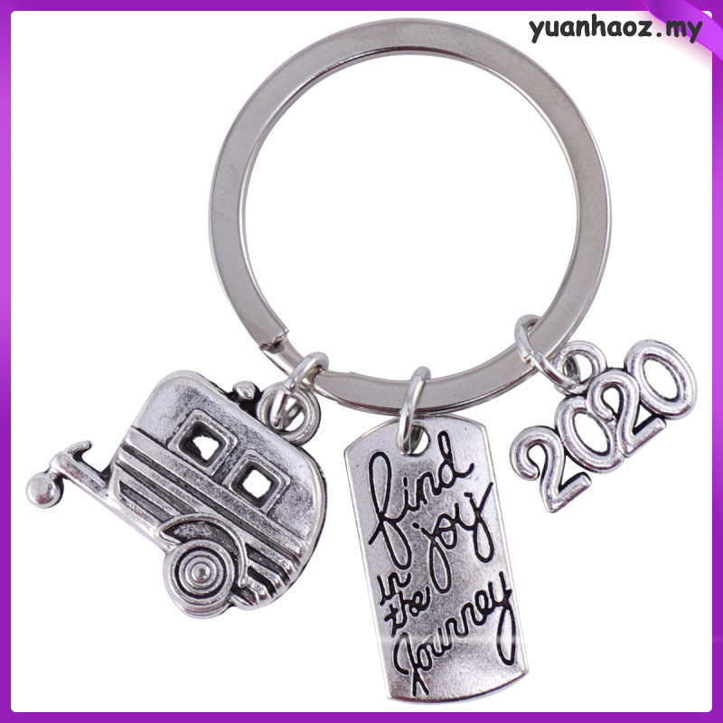 Keychain Fob Memorial Gifts Retirement Jewelry 2020 RV Outdoor Travel Theme Keychains Decoration Trailer yuanhaoz