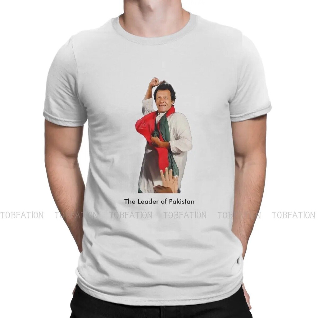 The Leader Graphic TShirt Imran Khan Pti Merchandise Pakistan Printing Tops Casual T Shirt Men Tee Unique Gift ClothesS-