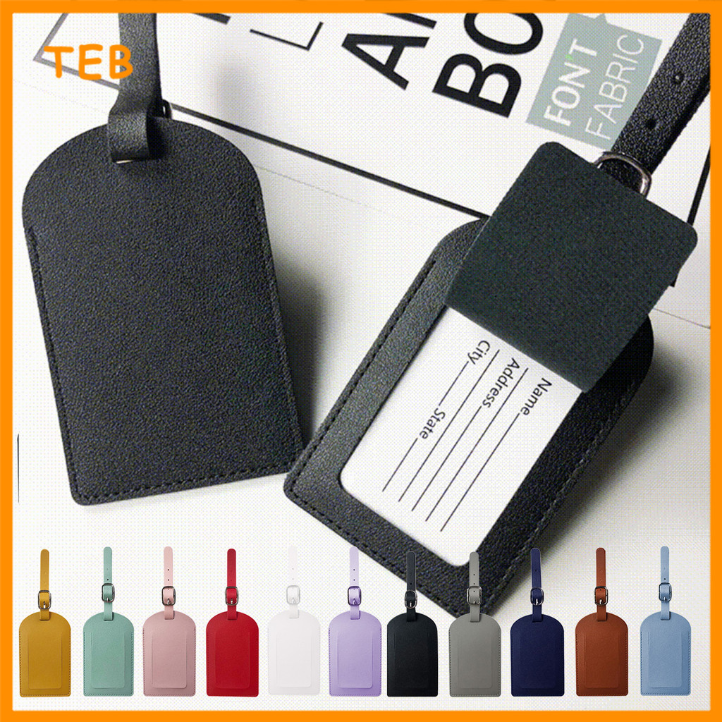Tag Bagasi Kulit PU Kembara Lasak Penutup Privasi | PU Leather Luggage Tag Travel Bag ID Tag with Cover