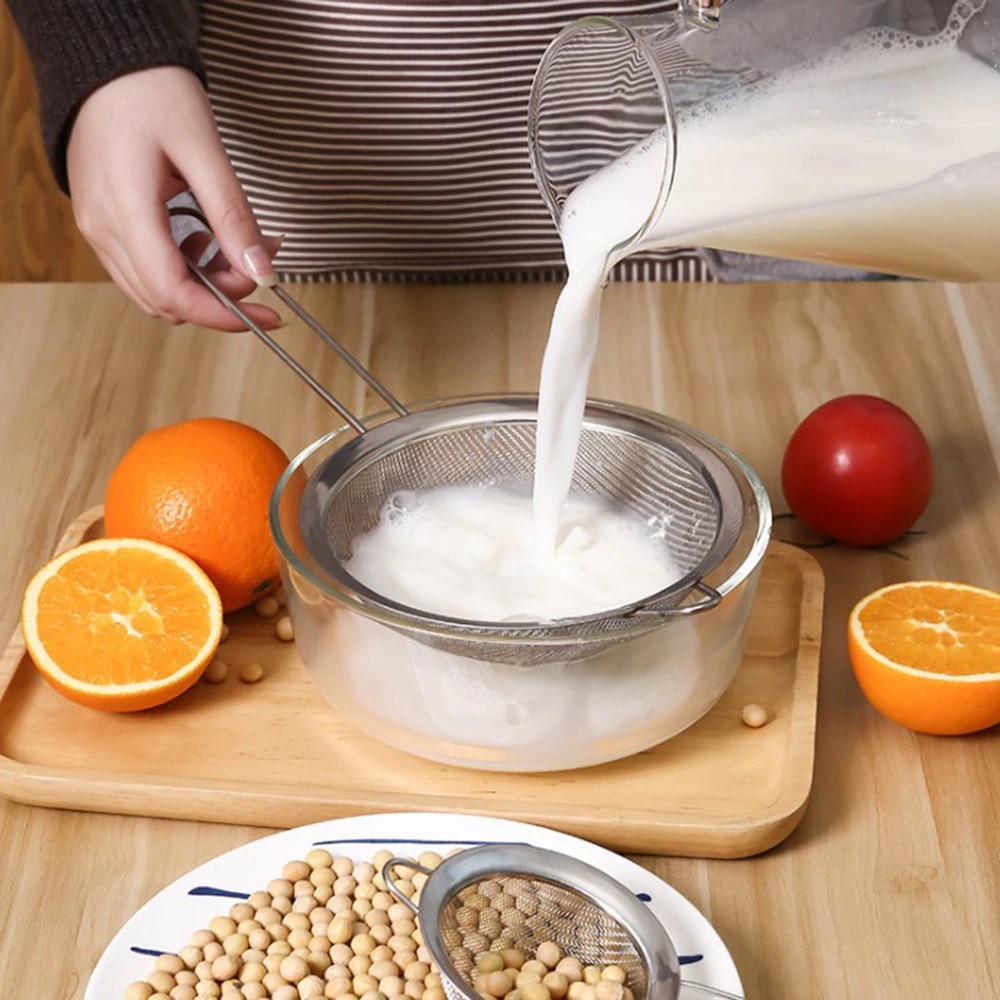 Stainless Steel Food Colander Kitchen Strainer Oil Strainer Flour Colander Sifter Mesh…