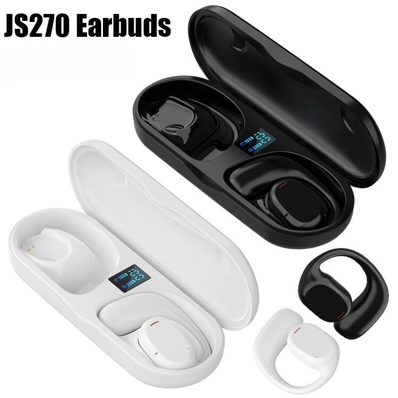 Orginal JS270 TWS Earphones Bluetooth 5.3 Open Wearable Stereo Wireless Headphones With Mic Digital Display Bursted