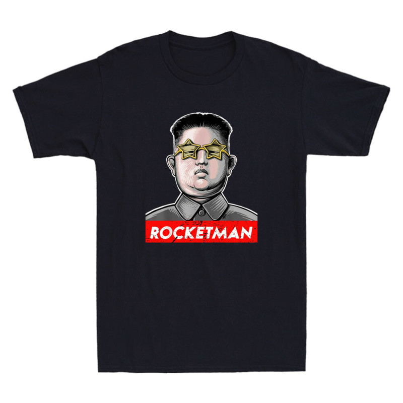 Kim Jong-un Rocketman Korean Leader Funny Imitation Retro Men's T-Shirt