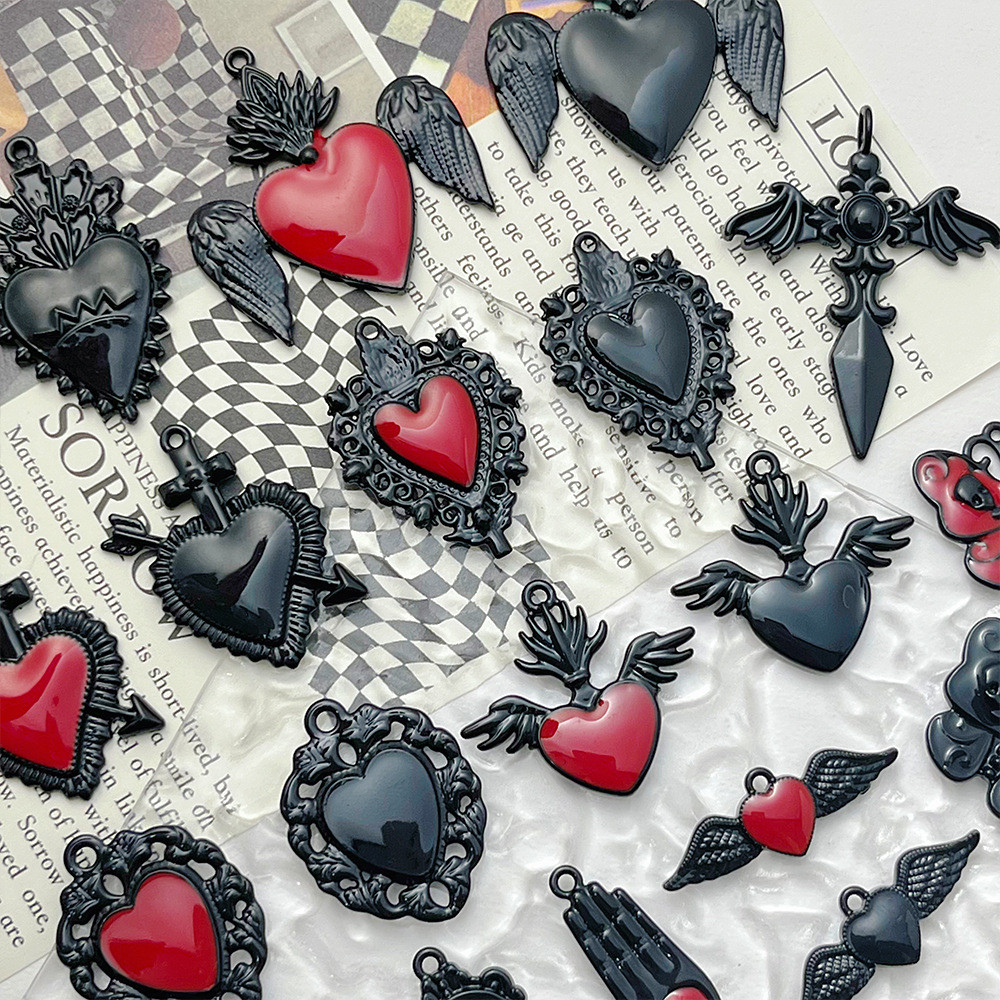 Dark pendant gothic Pendants butterfly magic mirror alloy pendant diy material