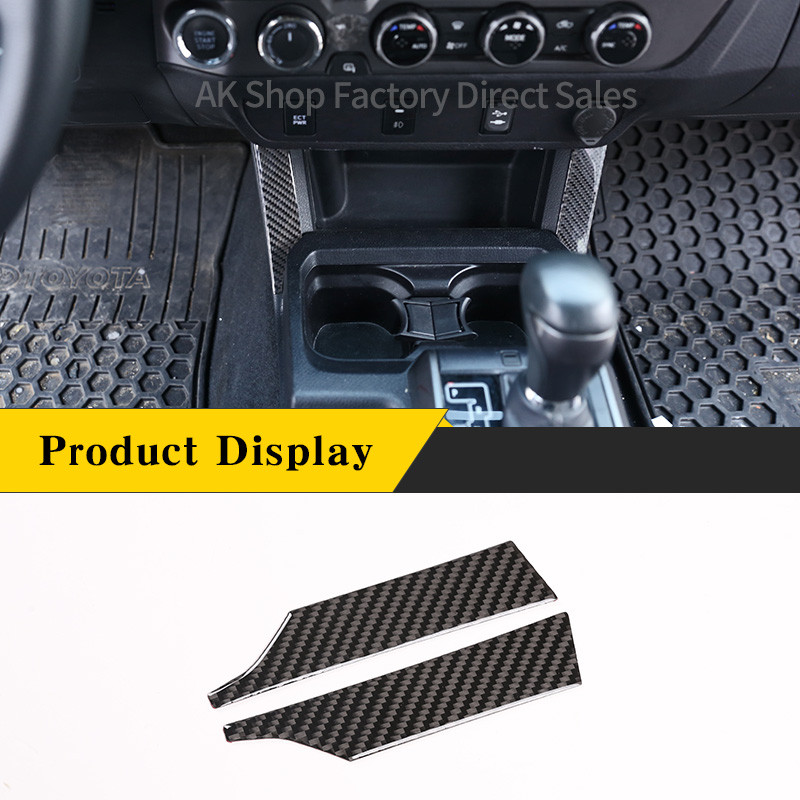 For Toyota Tacoma 2016-2020 Carbon Fiber Central Control Storage Sides Panel Trim Interior Accessory