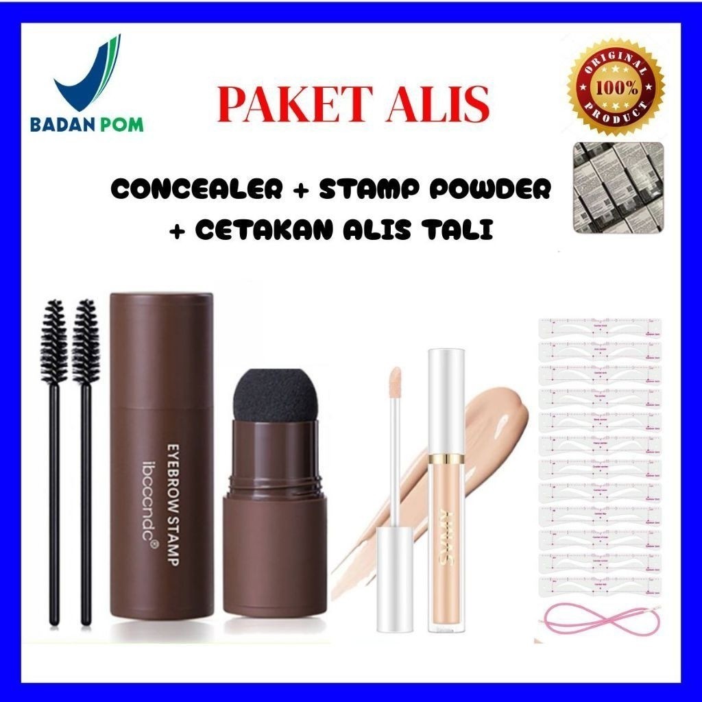 3-in-1 Eyebrow Powder Stamp + Eyebrow Mold 12-piece RubberTALI + Trendy Concealer C56Y