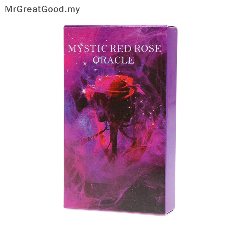 [MrGreatGood] Mystic Red Rose Oracle Deck Situations Deck Tarot Cards Twin Flame Oracle Cards Love Keywords Meaning Table Game Props [MY]