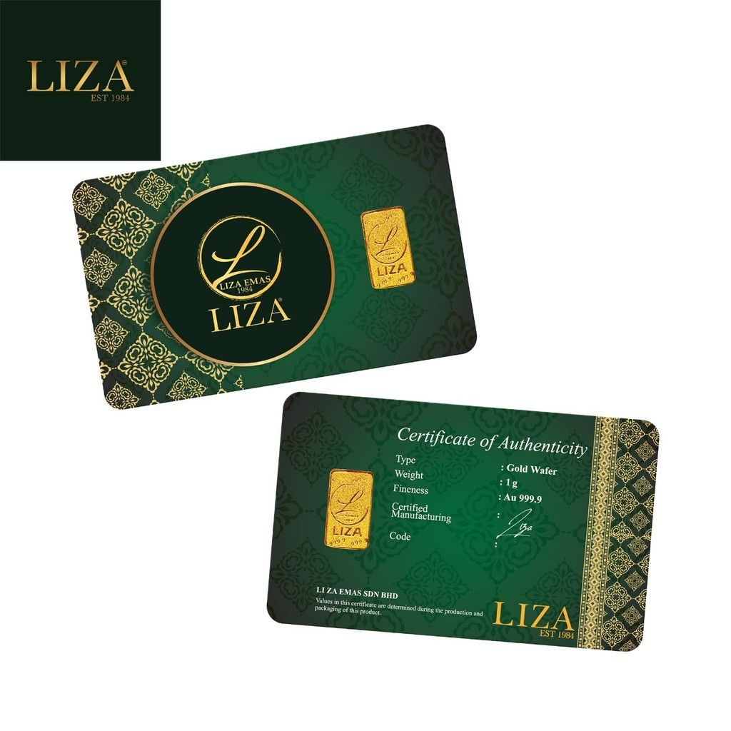 LIZA 999.9 Classic Gold Bar (1g)