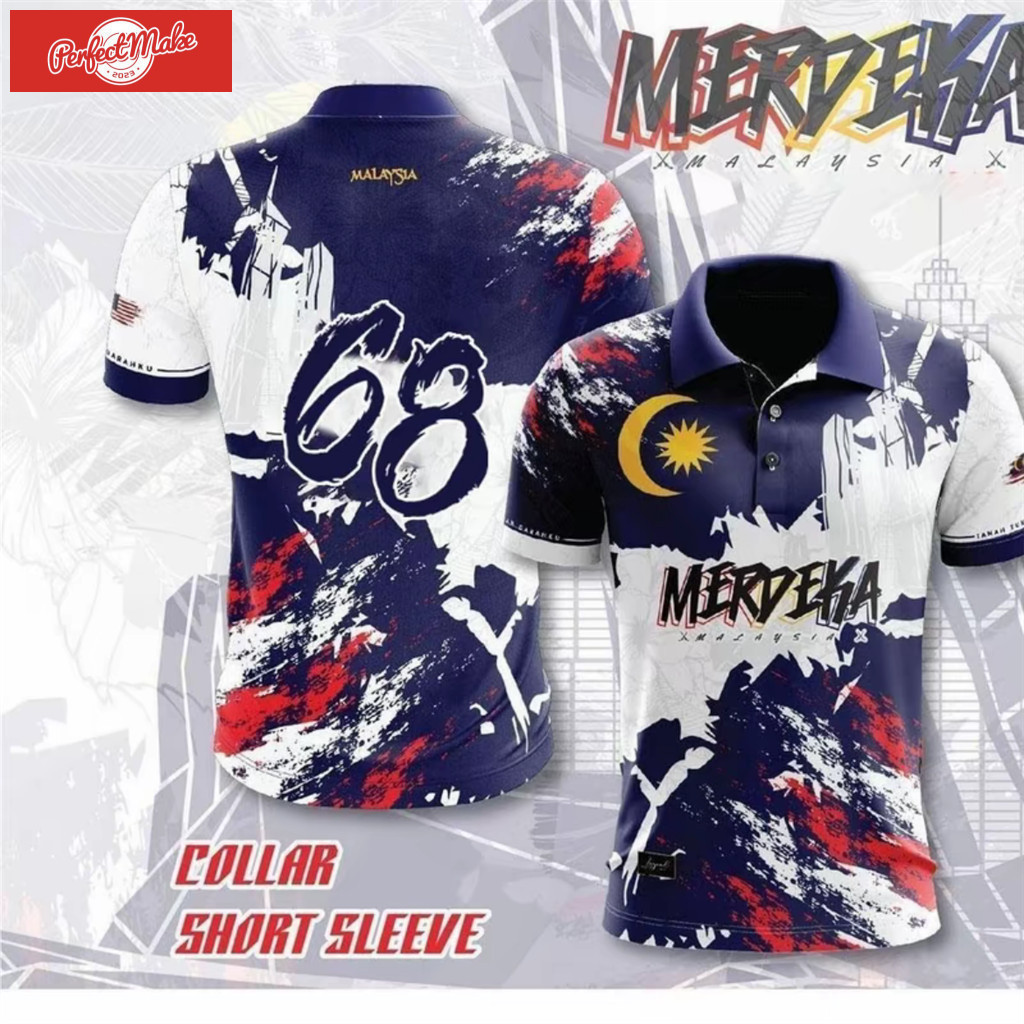 Malaysia 2025 New Independence Day Design Viral Jersey for Men and Women Round Neck