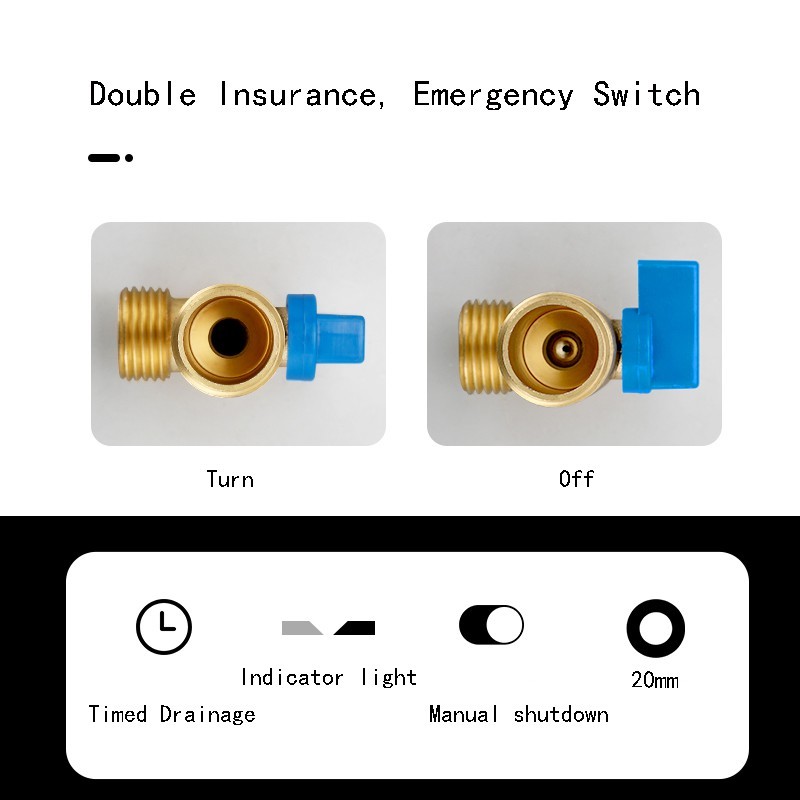 Multi Purpose Brass Electronic Drain Valve Siamese-type Timer OPT AC220V AC110V DC12V DC24V