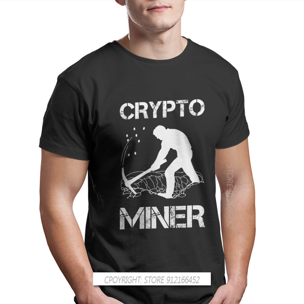 Bitcoin Meme 100% Cotton TShirts Crypto Miner Cryptocurrency Holder Merch Distinctive Homme T Shirt Hipster Clothes Size XS-3XL