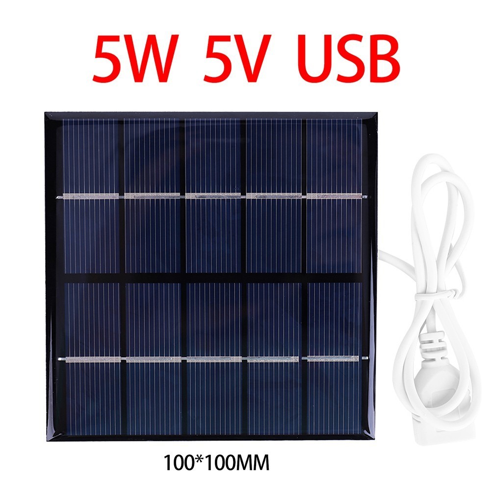 ⭐READY STOCK ⭐5W 5V Solar Battery Charger Board Outdoor Camping Power Bank Phone Charging[Overseas Products]