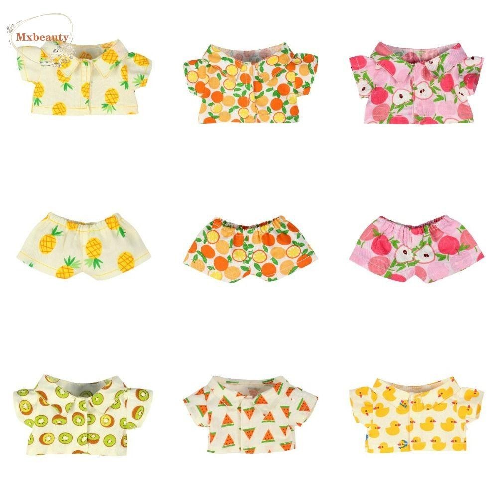 MXBEAUTY Doll Fruit Beach Pajamas, Overall Clothes Mini Sleep Wear 20cm Cotton Doll Clothes, Fashion Mini Replacement Toy Accessories Plush Toy Clothes 20cm Cotton Doll