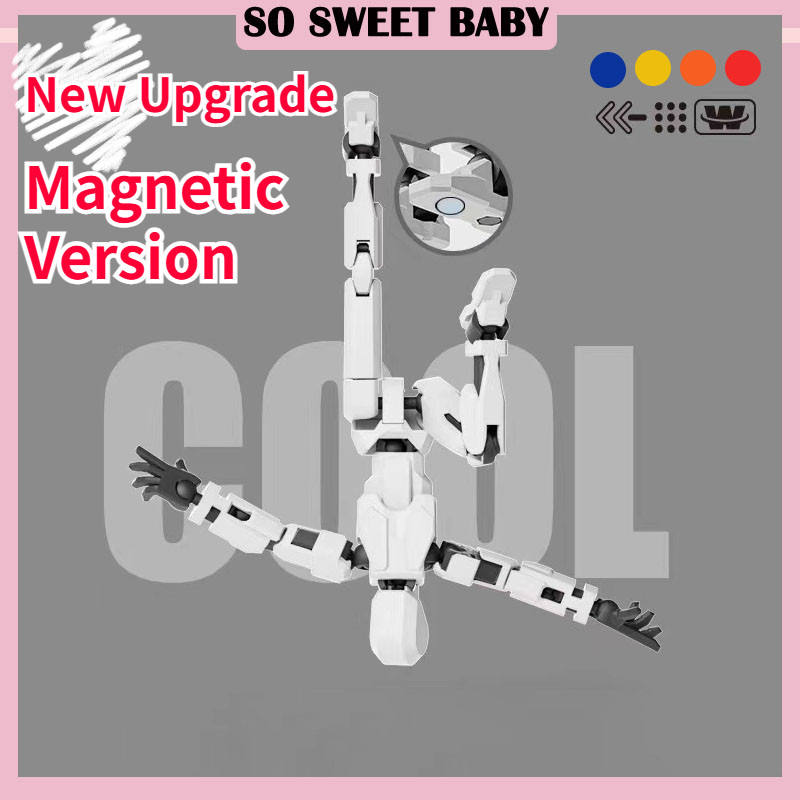 Magnetic Dummy 13 Action Figure 3d Printed Multi Joint Movable Action Figure Doll Toy Assembly Model