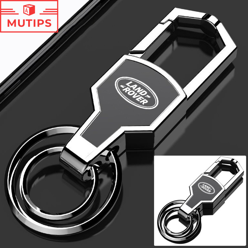 Land Rover Car Keychain Alloy Metal Key Chain Laser Printing Logo Keyring Keychain For Freelander 2 Defender Range Rover Evoque Velar DISCOVERY Sport Accessories