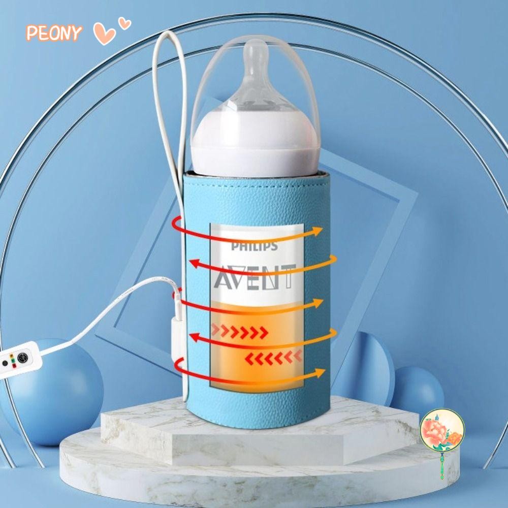 PEONY-HOME Milk Bottle Heating, Safety Portable Bottle Thermostat Bag, Infant Nursing Warmer Insulated Supplies Baby Bottle Heating