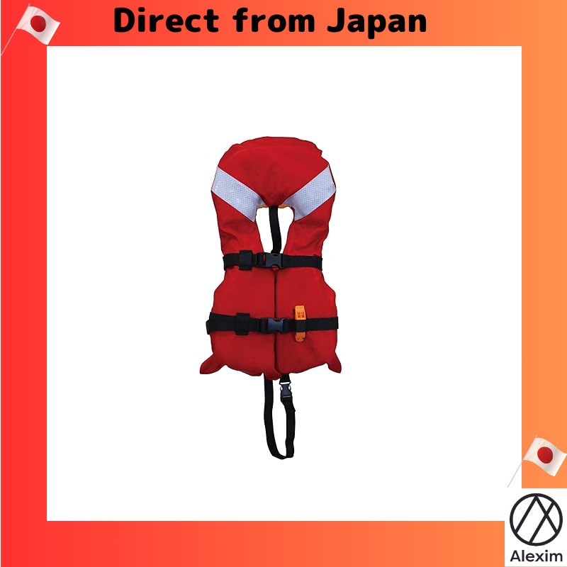 [Direct from Japan] High-Performance Rescue Equipment Small Vessel Life Jacket Type A Approved by the Ministry of Land, Infrastructure, Transport and Tourism Sakura Mark Fixed-Type Life Jacket for Infants Red TK-210I