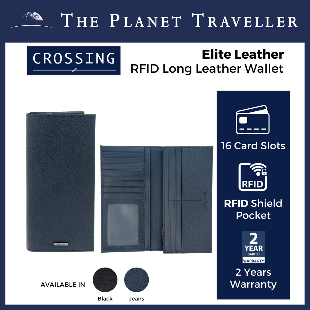 Crossing Elite Long Leather Wallet RFID