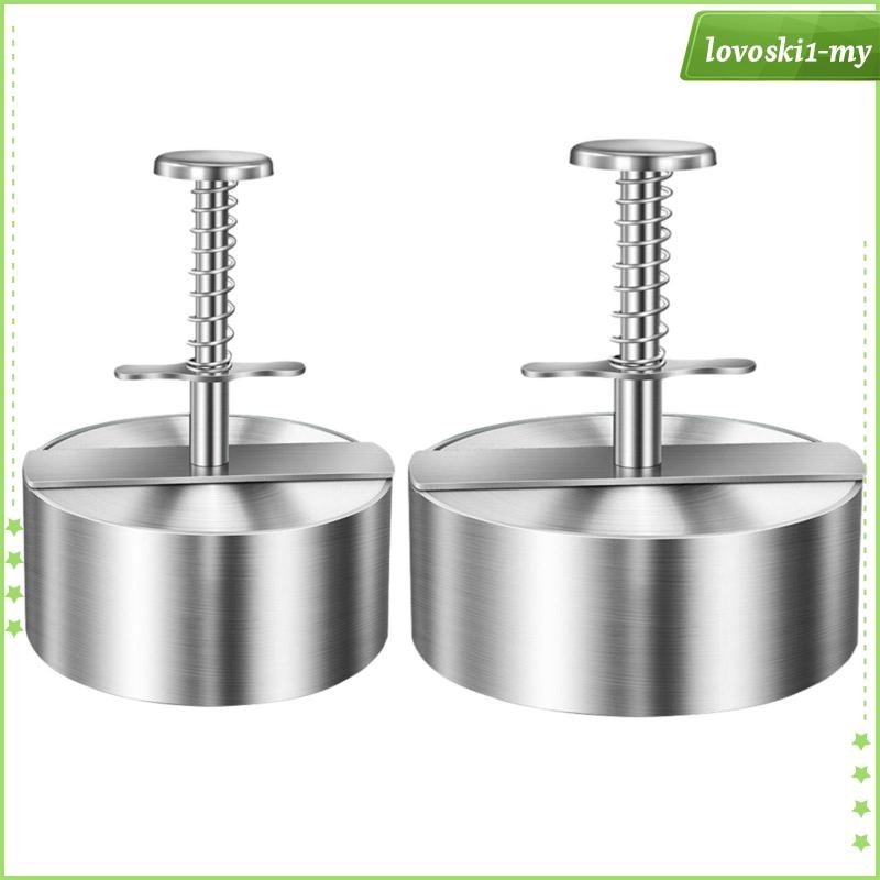 [LovoskibcMY] Stainless Steel Burger Press Kitchen Gadgets Save Effort Round Meat Looser for Paninis Cooking Barbecue Steak BBQ Lover Gifts