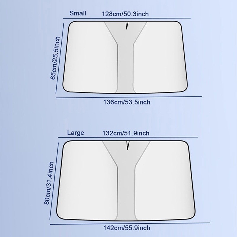 Premium Essential SEAMETAL Car Sun Shade Cover UV Protective Sunshade Windshield Heat Protection Front Window Parasol... - Image 2