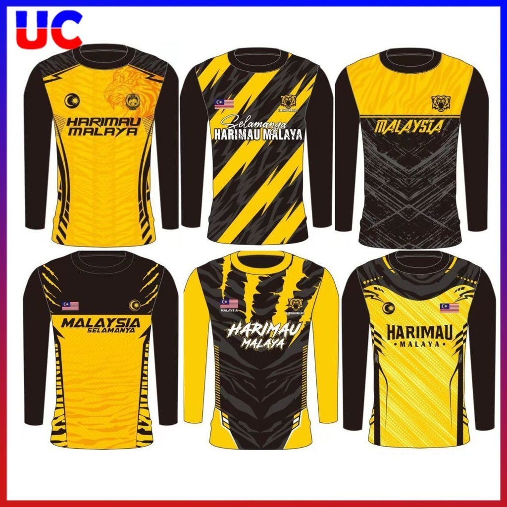 UC_ Harga Borong Jersey Malaysia Lengan Panjang Men Long Sleeve Shirt ADULT LONG SLEEVES MALAYSIA JERSEY