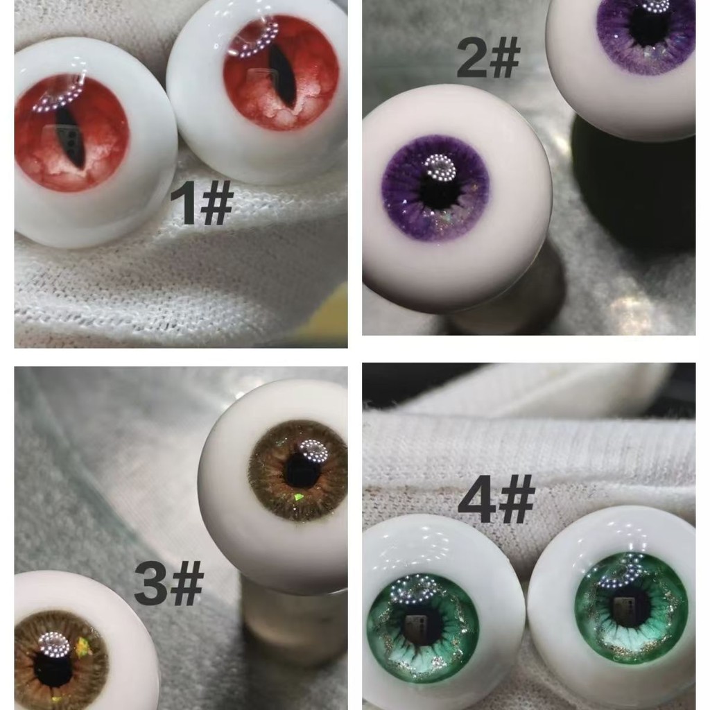 1 Pair Half-ball Resin Eyes Purple Doll's Eyes Accessories Size 12/14/16/18mm Girls Change Makeup Toys