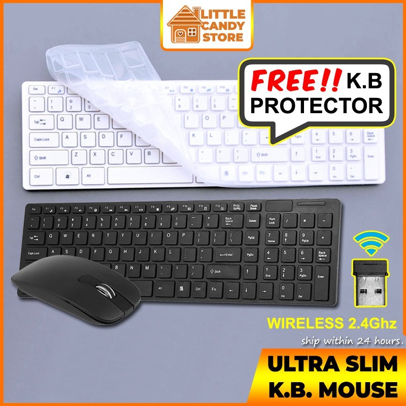 Ultra Slim 2.4G Wireless Keyboard Mouse Bluetooth Combo Pack K-06 Wireless Mini Keyboard Mouse for Laptop & PC Computer