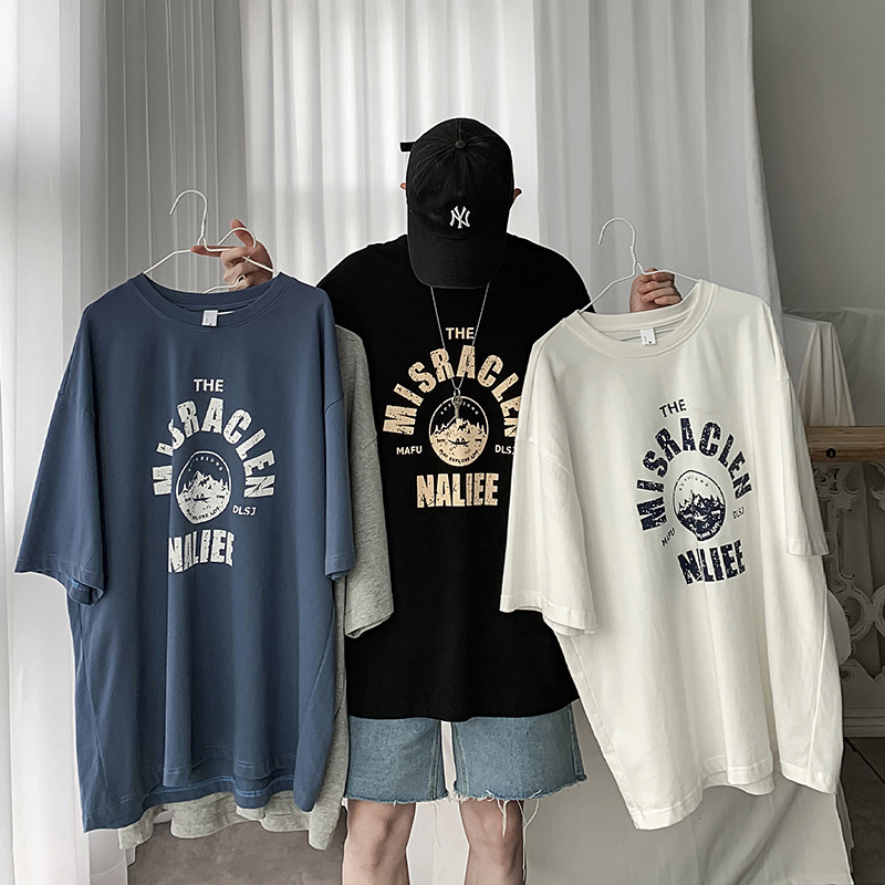 custom man cotton oversize t-shirt fashion couple bju tops shirt plus short sleeve casual japanese clothing baju top hip hop white korean plain men baggy big anime design clothes kameja streetwear har