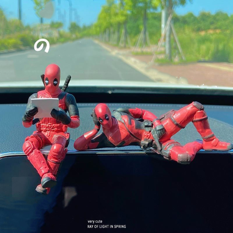 Deadpool 3 Action Figure Sitting lying Posture Model Anime X-Men Mini Doll Decoration Collection Figurine Toy