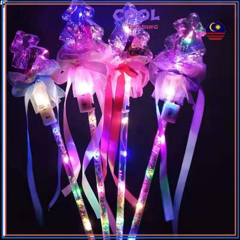 PPP Luminous Veil Bracelet Stick With Led Light Children Fairy Stick Magic Wand Toy Flashing Headdress Jewelry 1270