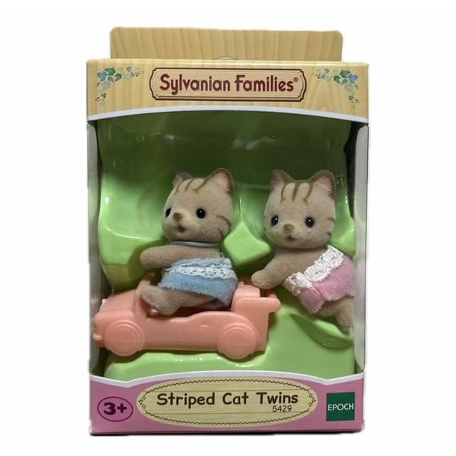 Striep Cat Twins Sylvanian Families Shima Neko Twin Baby with Stroller Overseas Version [Parallel Import]