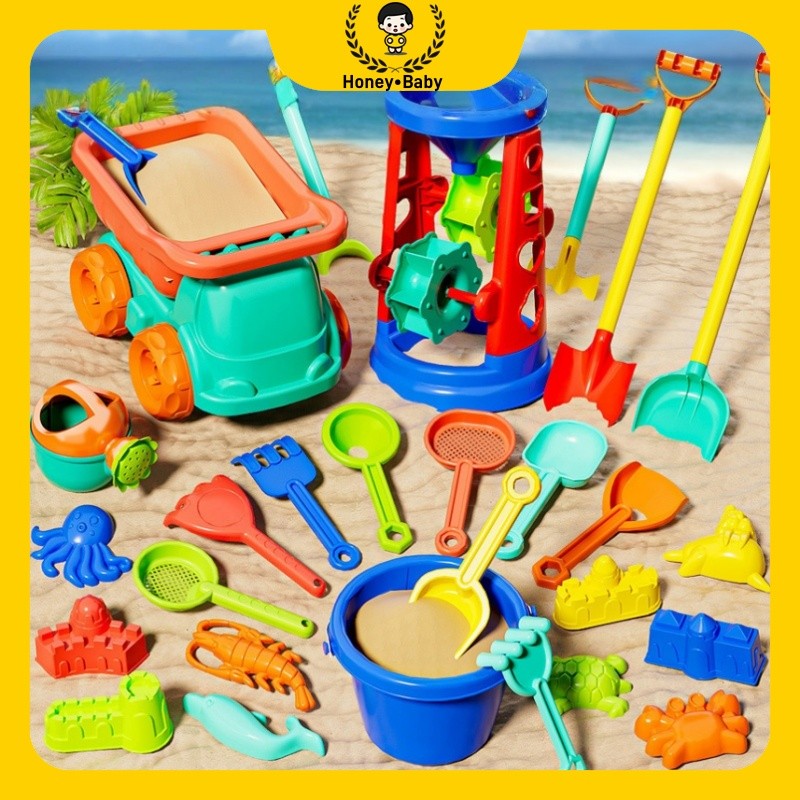 Kids Beach Toys Set Summer Outdoor Toy Digging Shovel Building Castle Play Tool Set Mainan Pantai