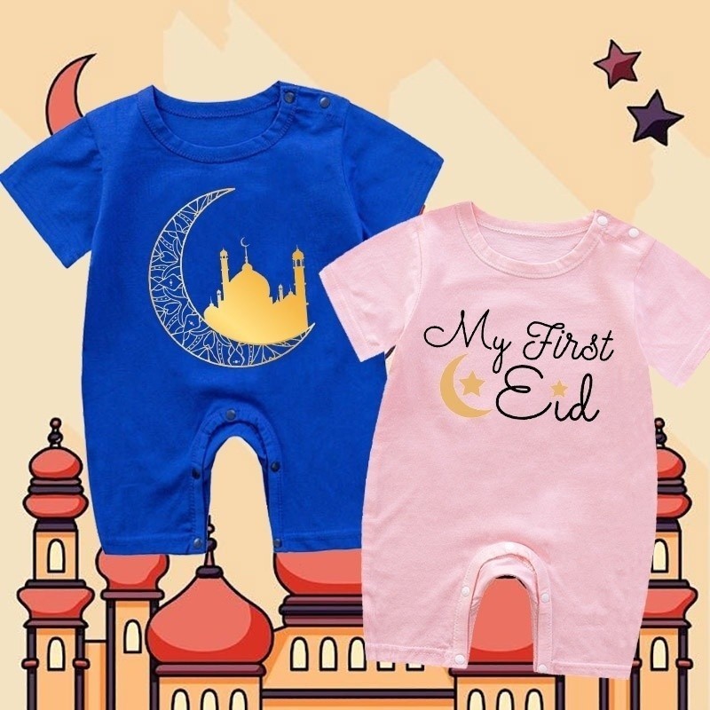 The First Kaizhai Festival Baby Funny Zhaiyuep Islamic Jumpsuit Newborn Pajamas Open Baby Pajamas