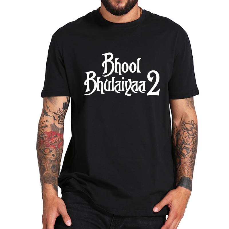 Bhool Bhulaiyaa 2 T Shirt 2025 Indian Comedy Horror Film Fans Short Sleeve Round Neck Summer Unisex Cotton Oversized T-shirt