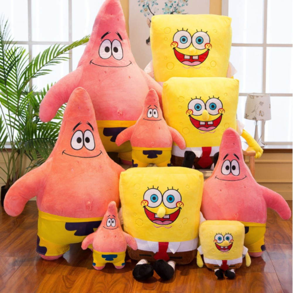 Anak Patung Mainan Budak SpongeBob Patrick Star Cartoon Anime Stuffed Plush Soft Toys Doll Kids Children Birthday Gift