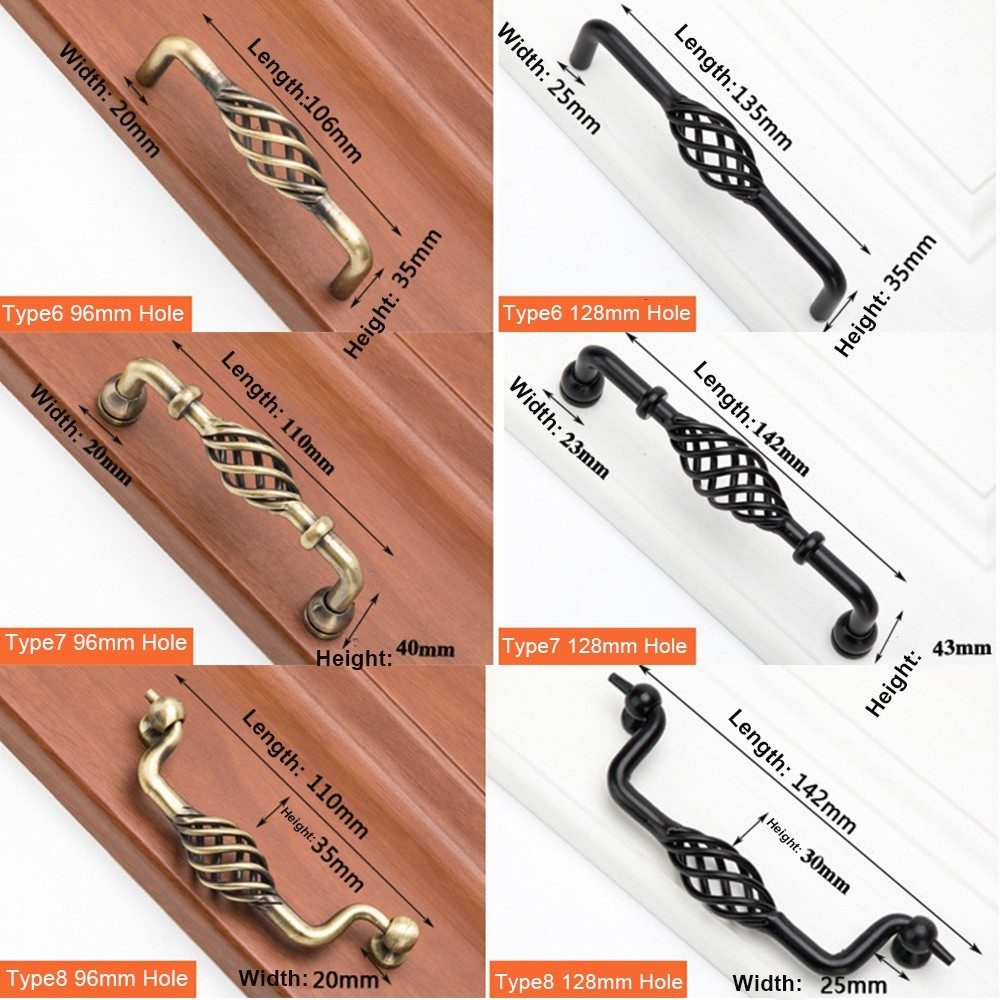 Build Heavy MALCOLM1 Vintage Door Knob Birdcage Cabinet Pullers Drawer Knobs Home Hardware Cupboard Hollow Out Antiqu... - Image 3